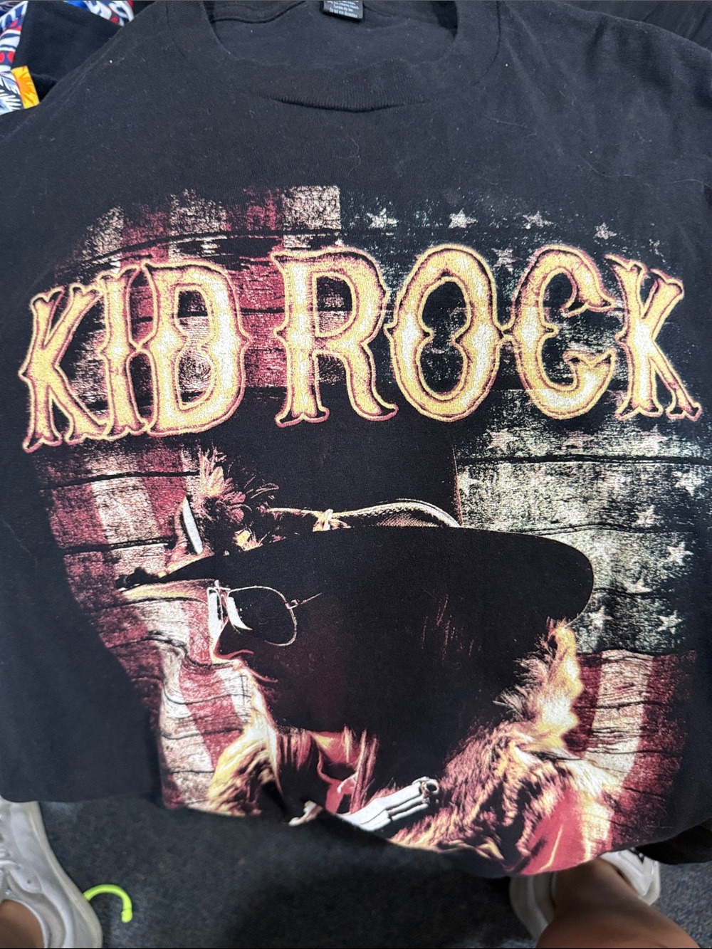 Graphic Tee for Kids - Black with Gold & Red Print